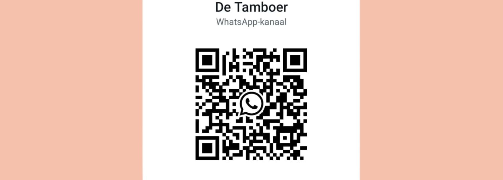 WhatsApp Kanaal QR-code De Tamboer 