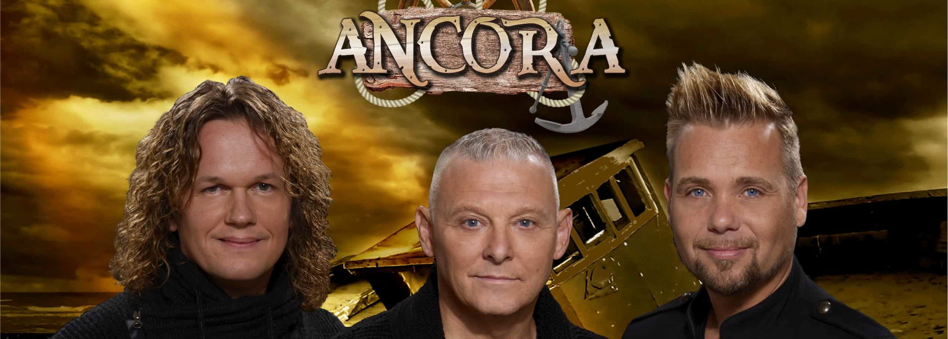 Shantymuziek, Irish folk en pop zijn dé ingrediënten voor de nummers van Ancora. Kenmerkend aan dit trio is de robuuste sound en het aanstekelijke sfeertje. Tijdens Wind in de zeilen slagen de drie mannen er dan ook wederom in om het publiek optimaal te vermaken.