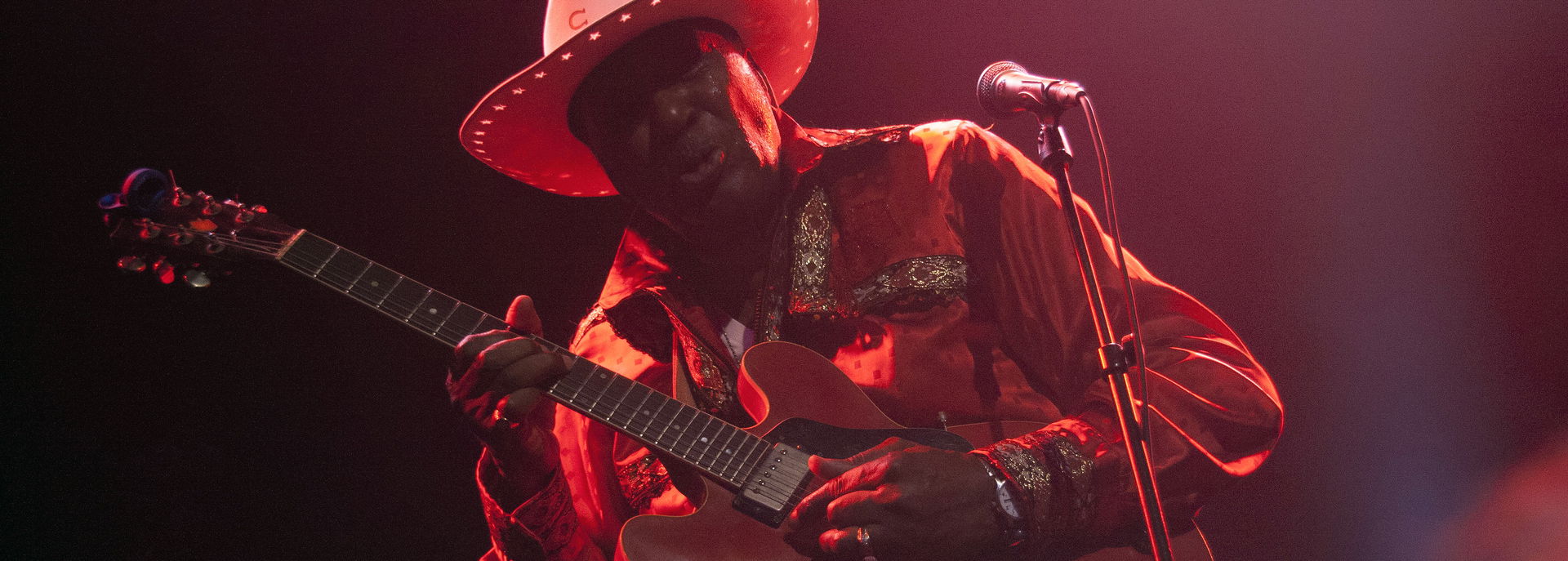 Tijdens de jubileumeditie van het Bluesfestival in De Tamboer speelde Eddy Clearwater.